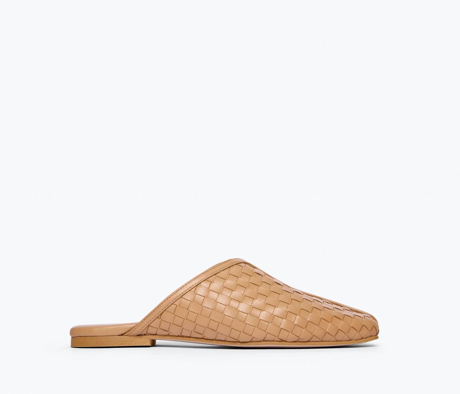 New Freda Salvador Women's Saanvi Woven Leather Slide In Cognac